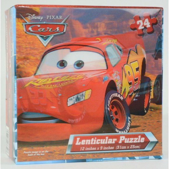 Disney Pixar Cars McQueen & Mater 24 Piece Lenticular Jigsaw Puzzle 12"x9" - Picture 2 of 9